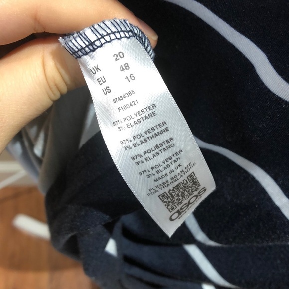 ASOS Maternity Nursing Knot Front Dress Stripe 16 - Picture 7 of 7